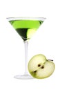 Apple martini cocktail Royalty Free Stock Photo