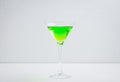 Apple martini cocktail on the white rustic background Royalty Free Stock Photo