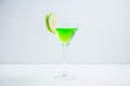 Apple martini cocktail on the white rustic background Royalty Free Stock Photo