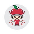 Apple mascot character cute Royalty Free Stock Photo