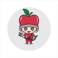 Apple mascot character cute