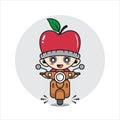 Apple mascot character cute