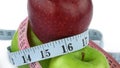 Apple and Measurement Fit Life Concept Royalty Free Stock Photo