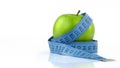 Apple and Measurement Fit Life Concept Royalty Free Stock Photo