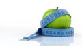 Apple and Measurement Fit Life Concept Royalty Free Stock Photo