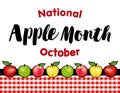 Apple Month, Red Gingham Tablecloth