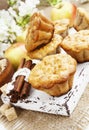 Apple muffins with cinnamon Royalty Free Stock Photo