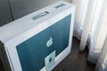 Apple new M1 chip iMac in green delivered to home and ready to be unboxed