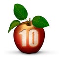Apple with Number 10