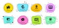 Apple, Online video and Idea icons set. Education, Copyrighter and Social responsibility signs. Vector Royalty Free Stock Photo