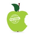 Apple organic and natural illustration in green color