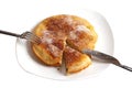 Apple pancake on a plate