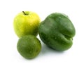 Apple, paprika and lime. Royalty Free Stock Photo