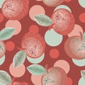 Juicy Apples Background Peas Seamless