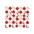 apple pattern free vector illustration Royalty Free Stock Photo