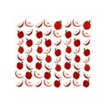 apple pattern free vector illustration Royalty Free Stock Photo