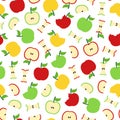 Apple pattern on white background Royalty Free Stock Photo