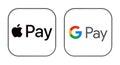 Apple Pay and Google Pay icons