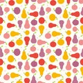 Apple pear seamless vector pattern