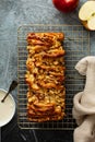 Apple pecan pull apart bread Royalty Free Stock Photo
