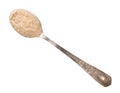 Apple pectin powder in silver spoon cutout