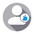 Apple people user icon Royalty Free Stock Photo