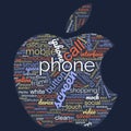 apple phone concept. iphone word illustration