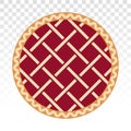 Apple pie / cherry pie flat icons for apps and websites Royalty Free Stock Photo