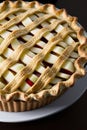 Apple pie closeup in dark background Royalty Free Stock Photo