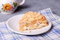 Apple pie with cottage cheese cream and streusel Royalty Free Stock Photo