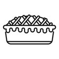 Apple pie cream icon outline vector. Cake dessert Royalty Free Stock Photo