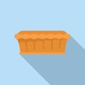 Apple pie dessert icon flat vector. Fruit cake Royalty Free Stock Photo