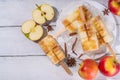 Apple pie ice cream popsicles Royalty Free Stock Photo