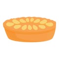 Apple pie icon cartoon vector. Cake tart