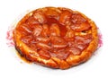 Apple pie tarte Tatin on plate isolated