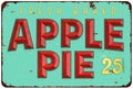 Apple Pie Tin Sign Royalty Free Stock Photo