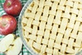 Apple pie, unbaked Royalty Free Stock Photo