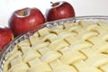 Apple pie, unbaked Royalty Free Stock Photo