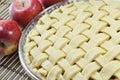 Apple pie, unbaked Royalty Free Stock Photo
