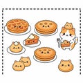 Apple Pie Vector Illustration with Slice and Cinnamon Design. Royalty Free Stock Photo