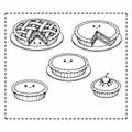 Apple Pie Vector Illustration with Slice and Cinnamon Design. Royalty Free Stock Photo