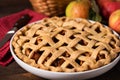 Apple Pie With Whole Wheat Lattice Crust Royalty Free Stock Photo