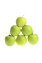 Apple piramide on white Royalty Free Stock Photo