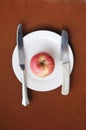 The apple in plate