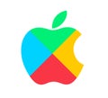 Apple play store color mix color icon. Download from app store.