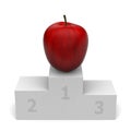 Apple on podium