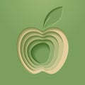 Apple Poster. Modern Styled Vector Illustration.