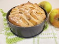 Apple Pull-Apart-Bread in cake pan