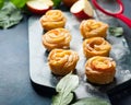 Apple Rose mini tarts Royalty Free Stock Photo