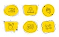 Time management, Clapping hands and Sun energy icons set. Apple, Sales diagram and Timer signs. Vector